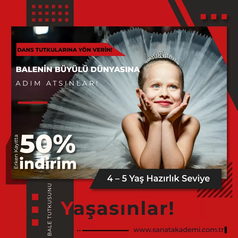 4-5 yaş hazırlık seviye bale kursu